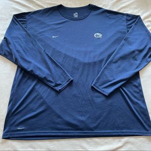 Penn State Nike Team Long Sleeve Navy Blue Shirt 3XL